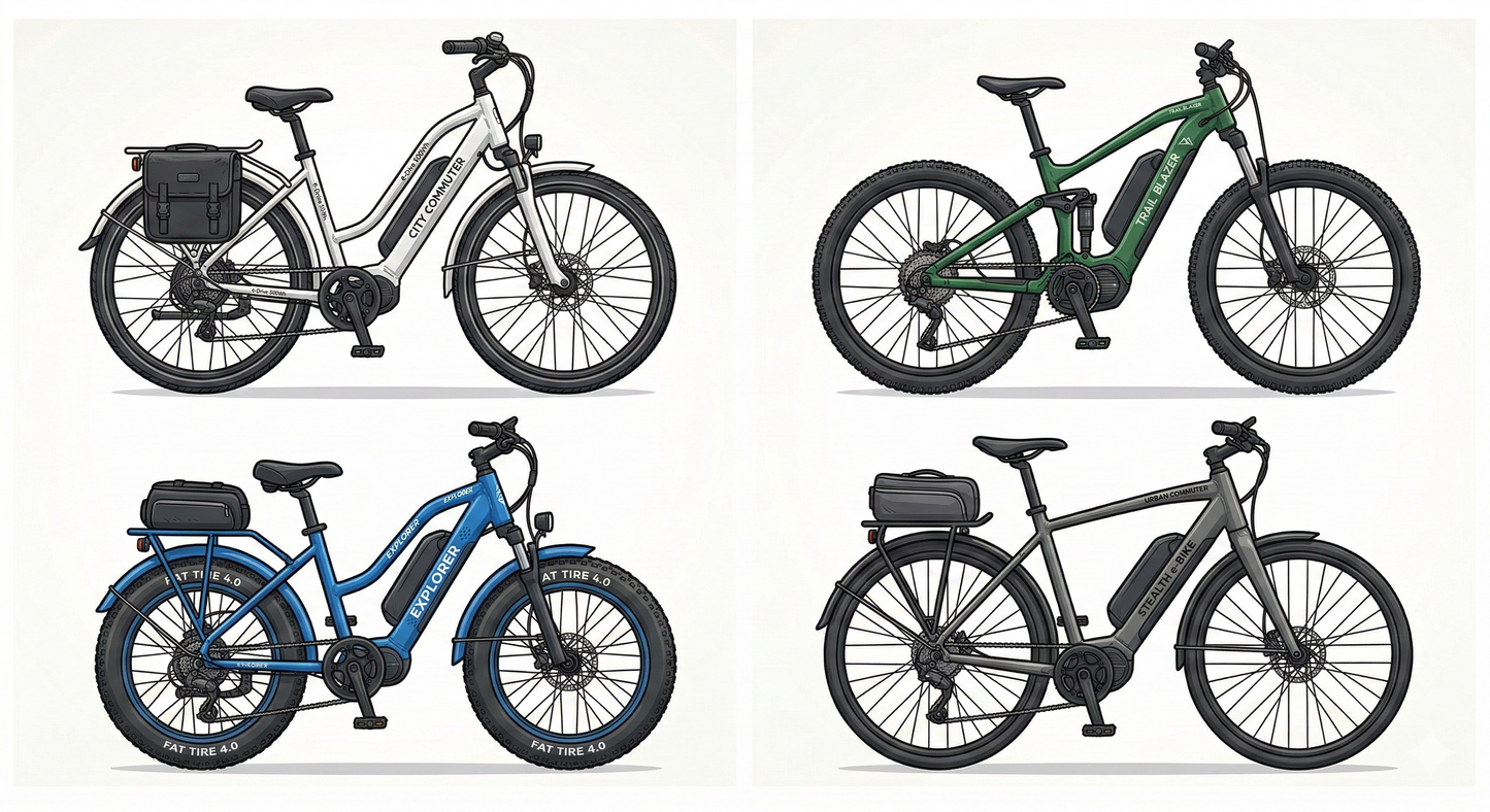 003 - 4x E-bike bundle, min 2 hour rental